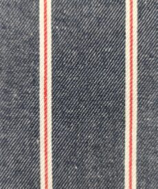 Striped Denim Fabric, Lightweight Cotton, 145cm Wide