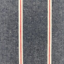 Striped Denim Fabric, Lightweight Cotton, 145cm Wide