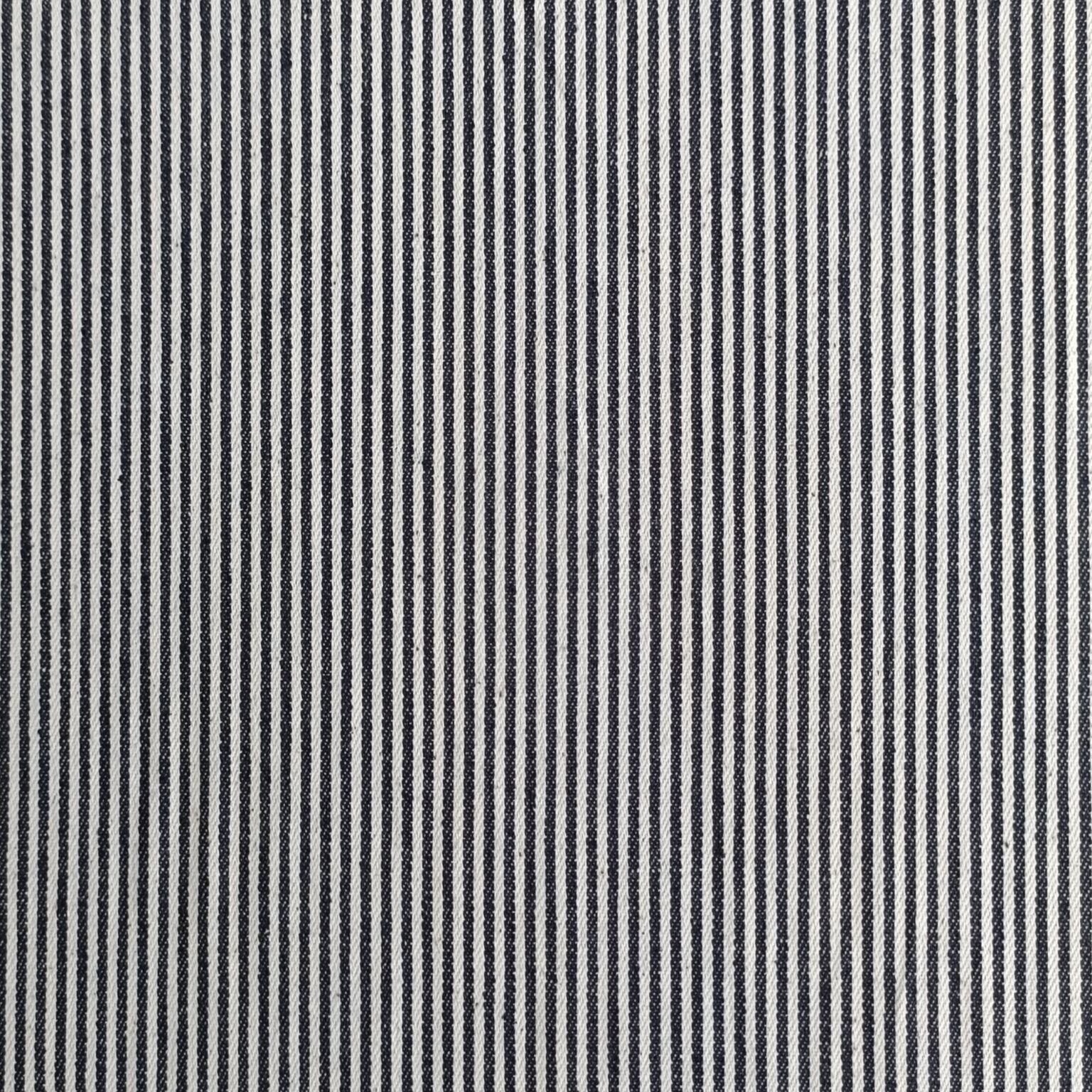 Striped Denim Blue Fabric - Lightweight Cotton - 155cm Wide