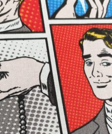 comic pattern dress fabric