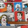 Half Panama Fabric - Life Pop Art - 140cm Wide