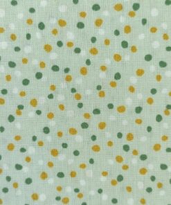 Cotton Poplin Fabric - Dots & Spots On Mint Green - 145cm Wide 3
