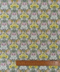 Cotton Fabric - Arts & Crafts Floral - 150cm Wide