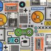 Half Panama Fabric - Game On - 140cm Wide