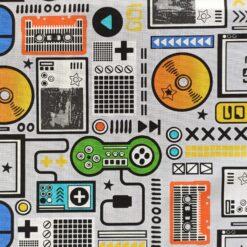 Half Panama Fabric - Game On - 140cm Wide