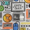 gaming pattern dressmaking fabric