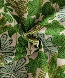 Half Panama Fabric - Leaves - 140cm Wide