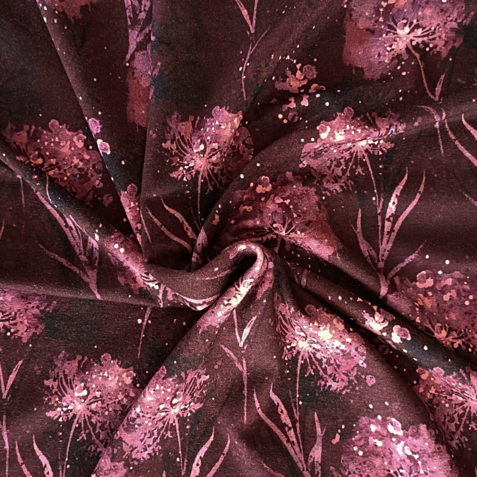 Viscose Jersey Fabric - Wild Flowers Digital Print - 150cm Wide