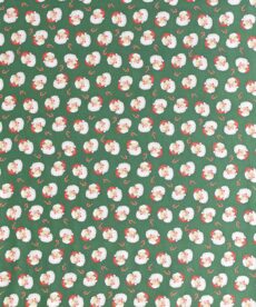 Cotton Fabric - Christmas Santa & Candy Canes - 150cm Wide