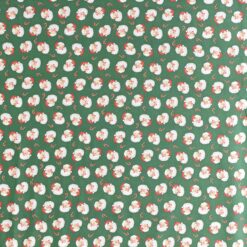 Cotton Fabric - Christmas Santa & Candy Canes - 150cm Wide