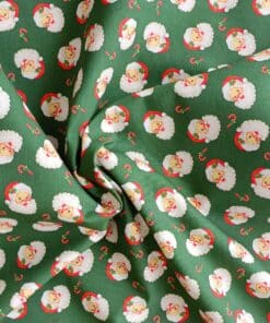Cotton Fabric - Christmas Santa & Candy Canes - 150cm Wide 4