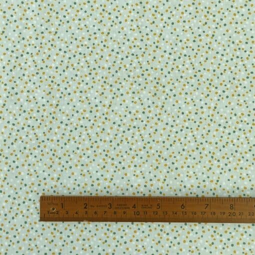 Cotton Poplin Fabric - Dots & Spots On Mint Green - 145cm Wide 2