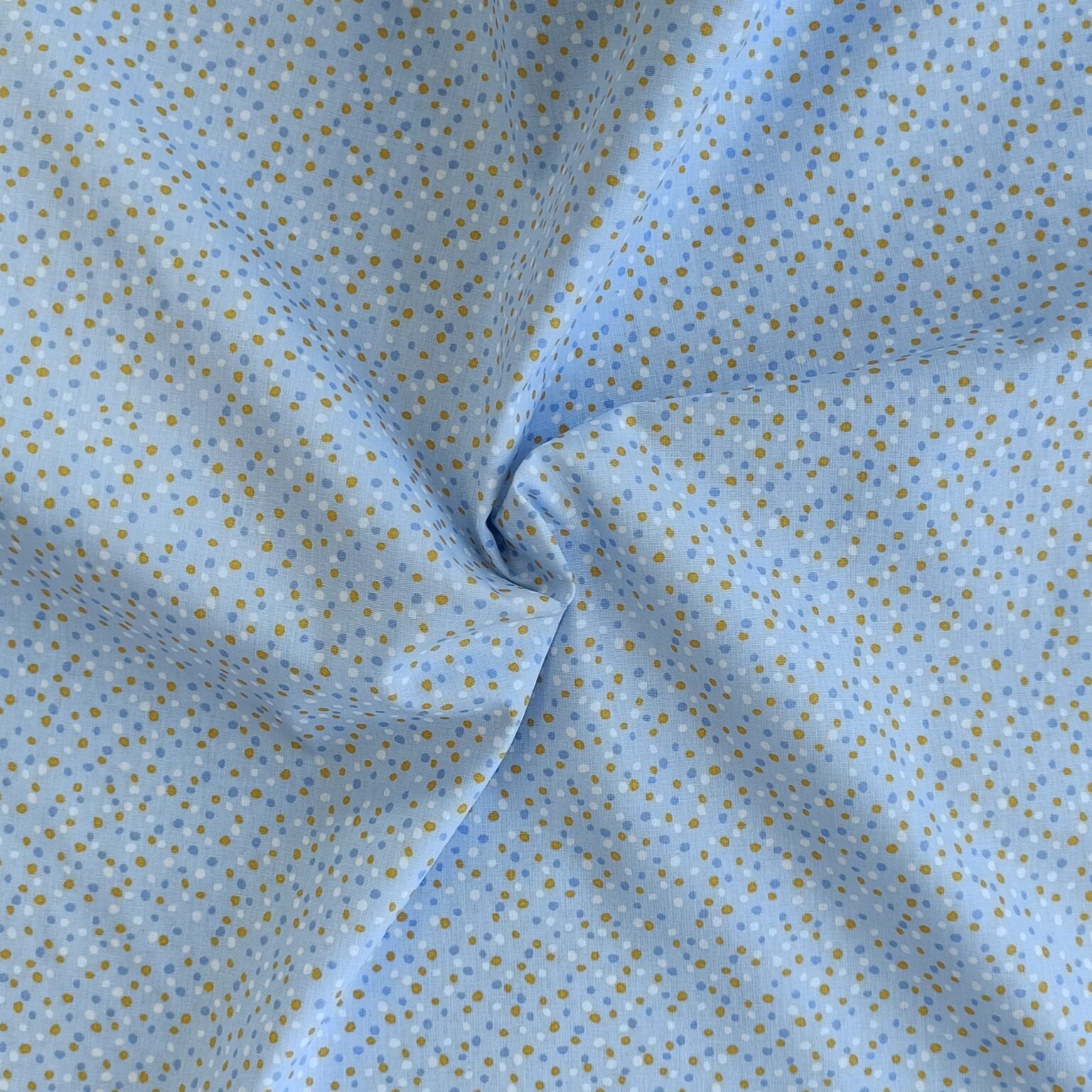 daisy and dots light blue cotton poplin fabric | More Sewing