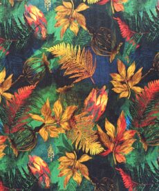 Viscose Jersey Fabric - Autumn Leaves Digital Print - 150cm Wide