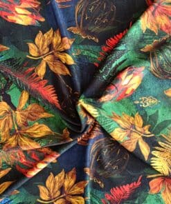 Viscose Jersey Fabric - Autumn Leaves Digital Print - 150cm Wide 4