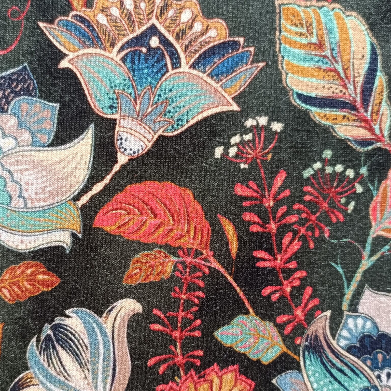 Viscose Jersey Fabric - Ethnic Flower Digital Print - 150cm Wide