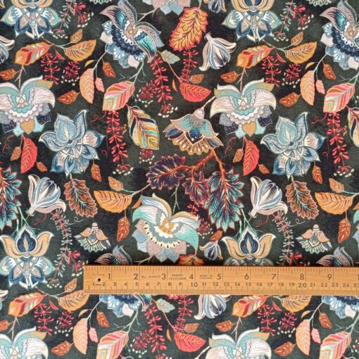 Viscose Jersey Fabric - Ethnic Flower Digital Print - 150cm Wide 2