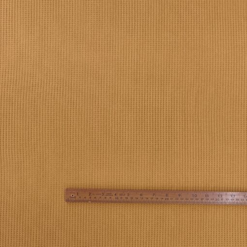Cotton Jersey Fabric - Waffle Weave Rust - 140cm Wide 1