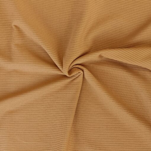 Cotton Jersey Fabric - Waffle Weave Rust - 140cm Wide 2