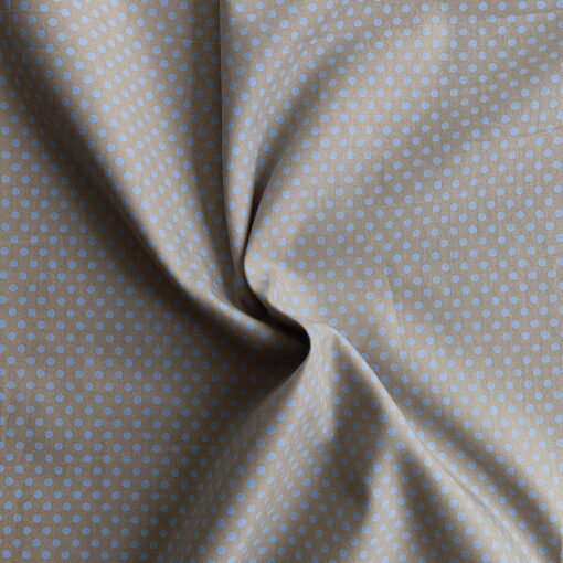 Cotton Poplin Fabric - Sky Blue Spot On Sand - 110cm Wide 1