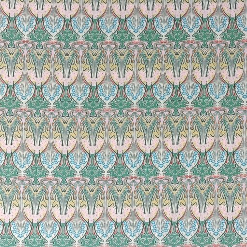 Pima Cotton Lawn Fabric - Art Nouveau Bloom - 140cm Wide