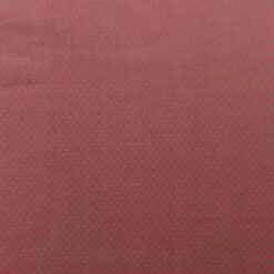 Cotton Poplin Fabric - Red Spot On Tan - 110cm Wide