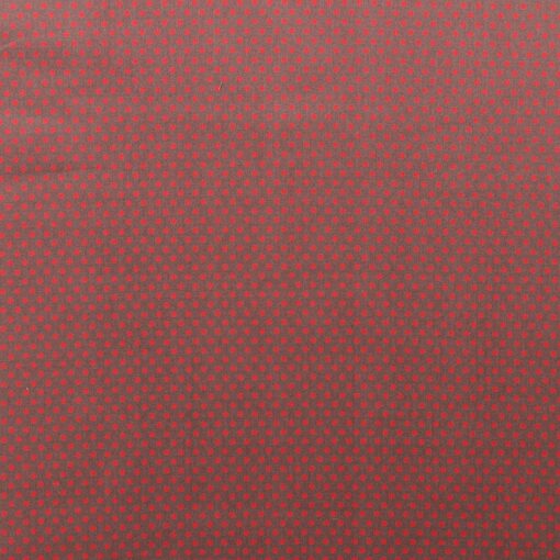 Cotton Poplin Fabric - Red Spot On Tan - 110cm Wide