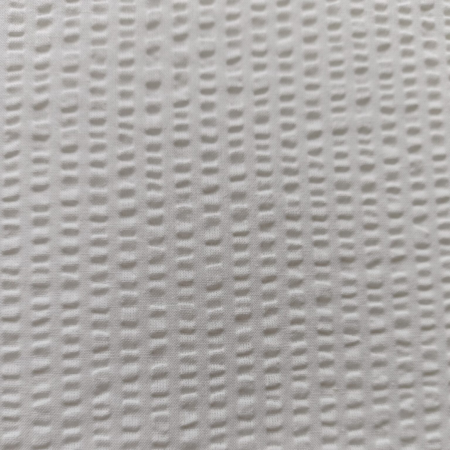 Seersucker Cotton Fabric - Ivory - 130cm Wide