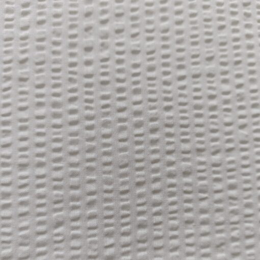Seersucker Cotton Fabric - Ivory - 130cm Wide