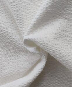 Seersucker Cotton Fabric - Ivory - 130cm Wide 3