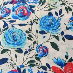 Pima Cotton Lawn Fabric - Sketchy Bloom - 140cm Wide