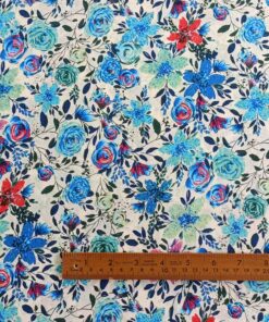 Pima Cotton Lawn Fabric - Sketchy Bloom - 140cm Wide 3