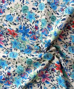Pima Cotton Lawn Fabric - Sketchy Bloom - 140cm Wide 4