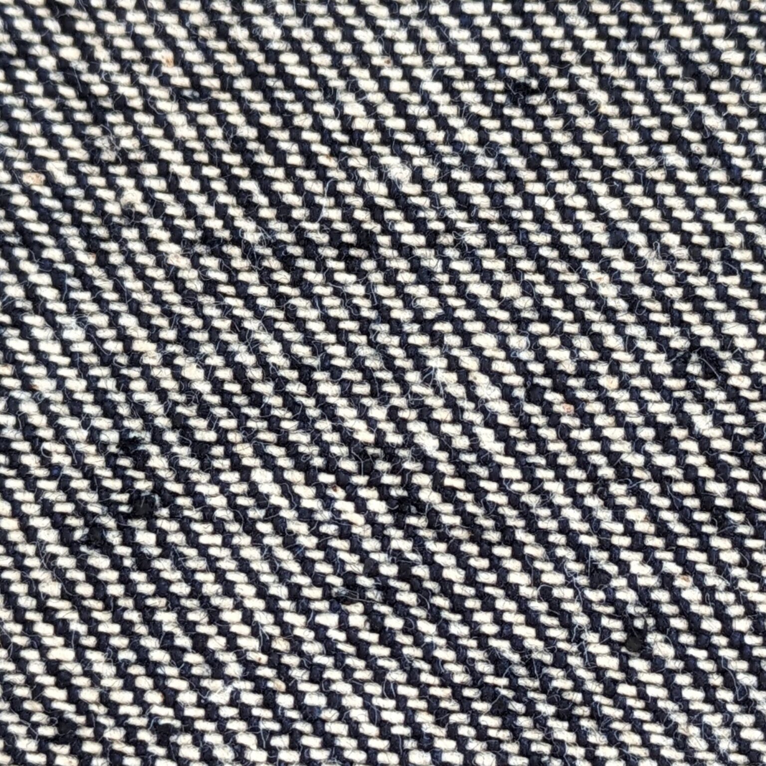 Denim Fabric Reverse Side Showing The Twill Weave