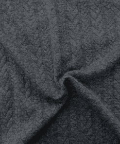 Cable Knit Jersey Fabric - Charcoal Grey - 150cm Wide 4