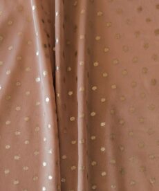 Polyester Fabric - Beige And Gold Spot - 140cm Wide