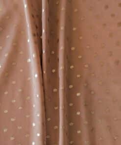 Polyester Fabric - Beige And Gold Spot - 140cm Wide