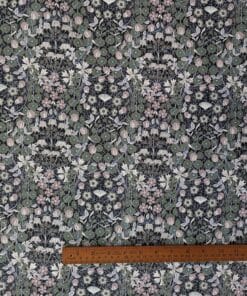 Pima Cotton Lawn Fabric - Retro Floral - 140cm Wide 2