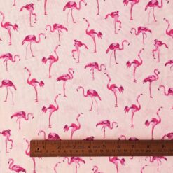 viscose fabric flamingo dress fabric