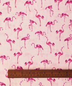 Viscose Fabric - Pink Flamingo - 140cm Wide 2