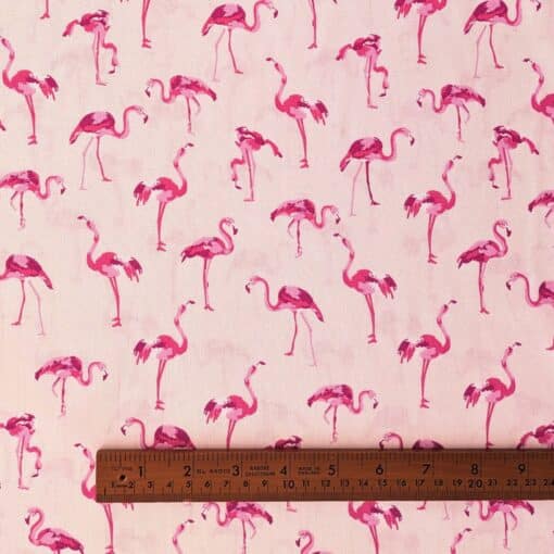 Viscose Fabric - Pink Flamingo - 140cm Wide 1