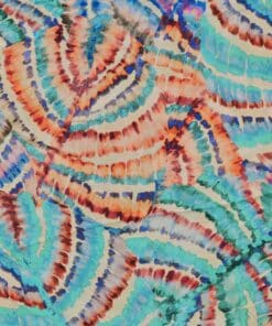 Viscose Blend Fabric - Digital Tie Dye On Aqua - 145cm Wide | More Sewing