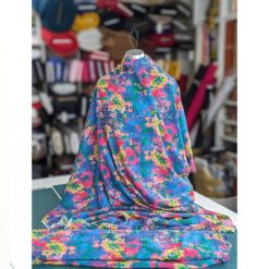 Cotton Rayon Mix Fabric - Multi Splash Floral - 145cm Wide | More Sewing