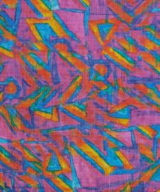 Cotton Rayon Mix Fabric - Multi Geometric - 145cm Wide