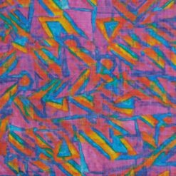 Cotton Rayon Mix Fabric - Multi Geometric - 145cm Wide