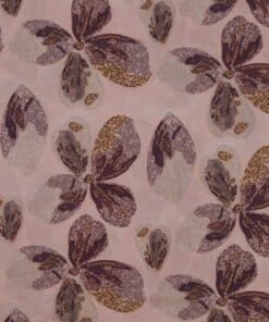 Polyester Satin Fabric, Leaves, 145cm Wide
