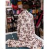 Polyester Satin Fabric, Leaves, 145cm Wide