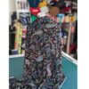 Polyester Crepe Fabric - Paisley On Black - 145cm Wide