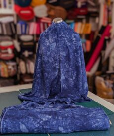 Viscose Fabric - Blue Tie Dye Print - 145cm Wide | More Sewing