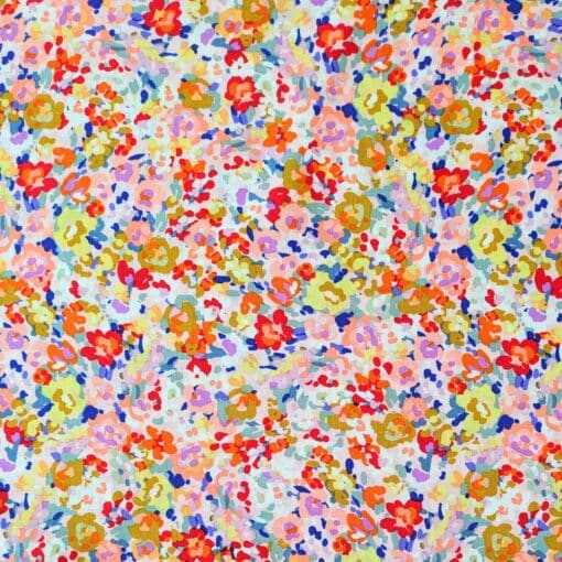 Pima Cotton Lawn Fabric - Summer Floral - 140cm Wide at More Sewing